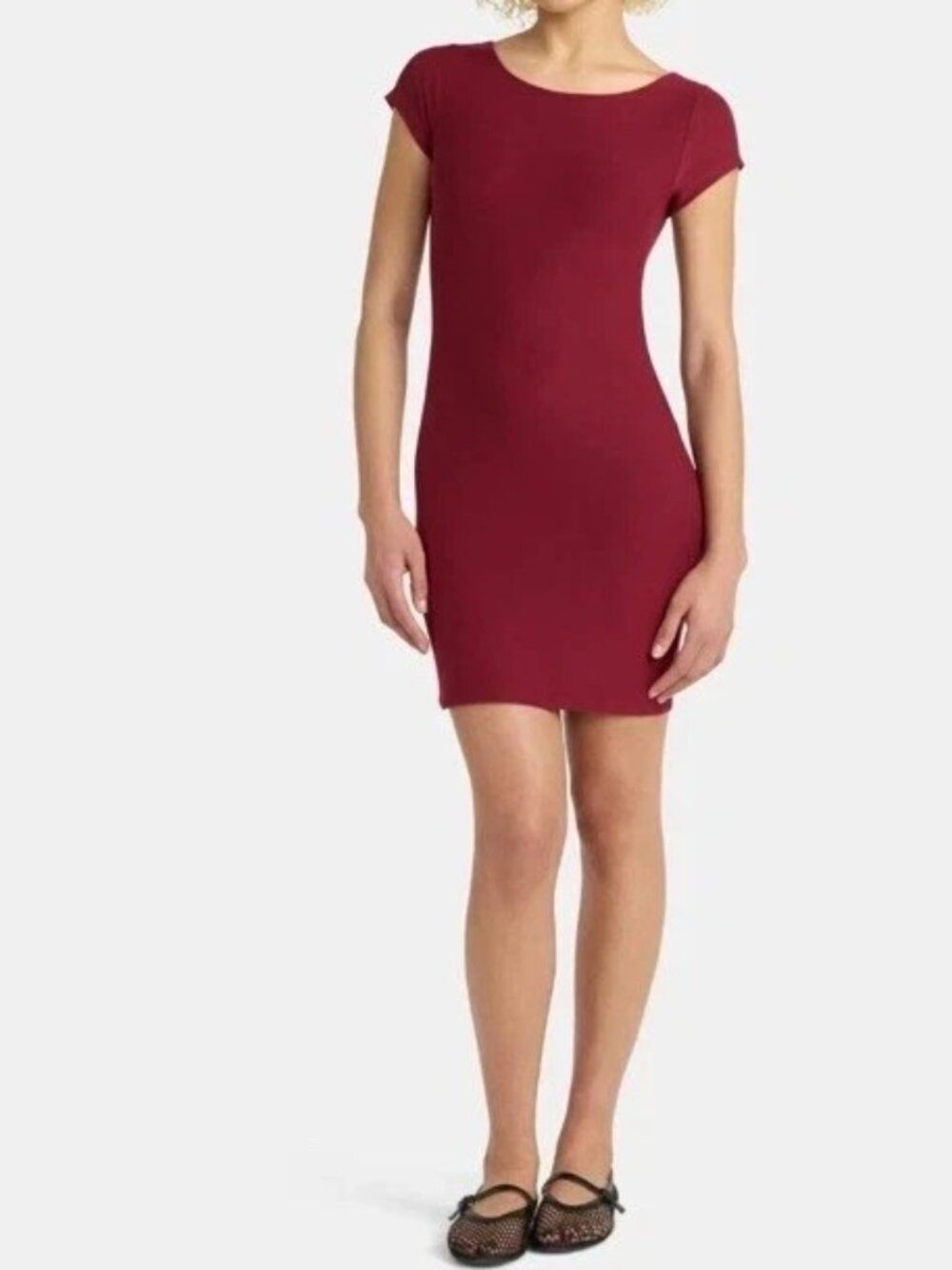 WOMEN’S SHORT SLEEVE DRESS SIZE M 8-10 NEW Sparkling Merlot